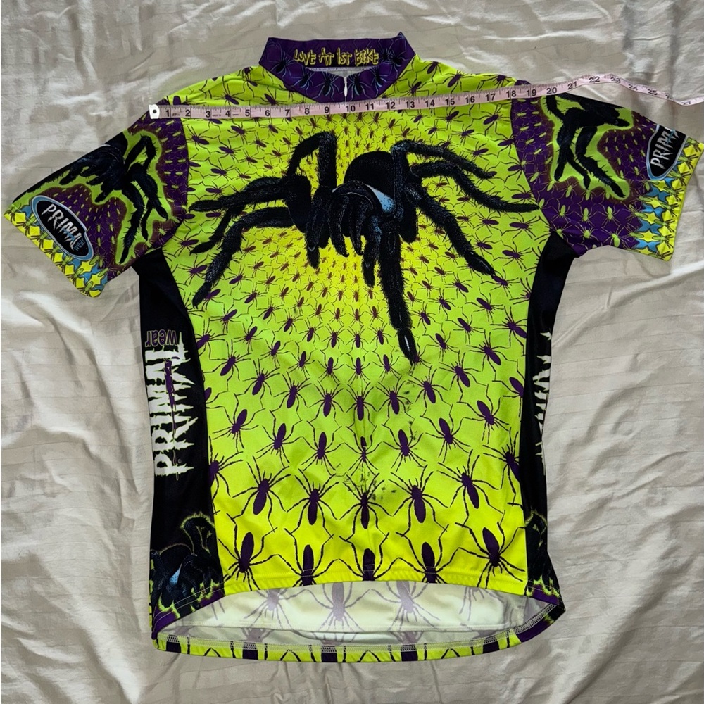 Primal Wear Spider Cycling Jersey - Yellow and Purple